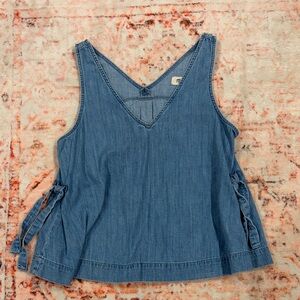 madewell denim Sleeveless Top with Side Ties